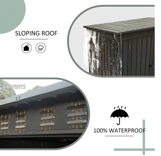 Sloping Roof Storage Shed 5'x3'